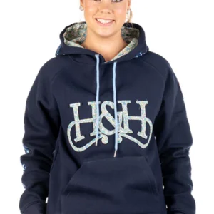 Hitchley & Harrow Hoodie Navy & Powder Blue