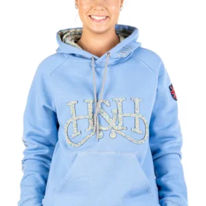 Hitchley & Harrow Hoodie Powder Blue & Grey