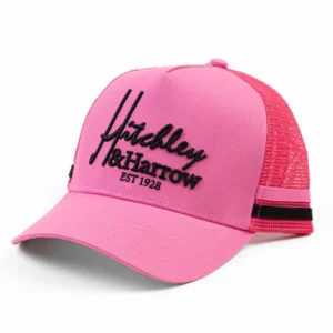 Hitchley & Harrow Trucker Cap Pink & Black