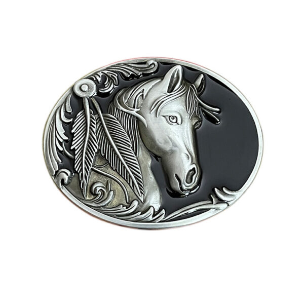 Feathered Horsehead Buckle