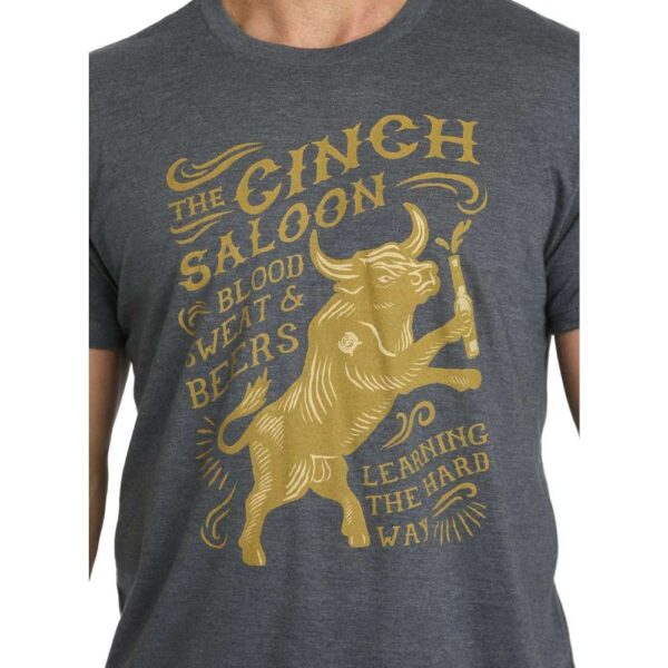 Cinch Men's Saloon Blood Sweat & Beers T-Shirt Charcoal