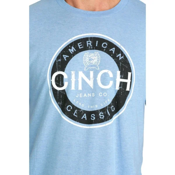 Cinch Mens Light Blue Tee - Image 2