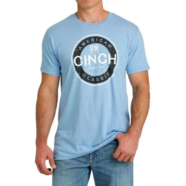 Cinch Mens Light Blue Tee