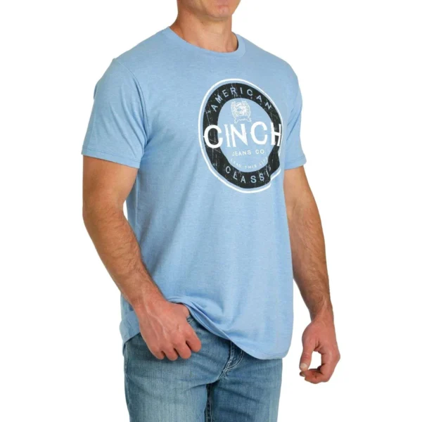 Cinch Mens Light Blue Tee - Image 3