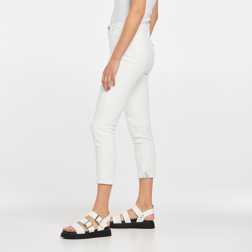 Riders by Lee Womens Mid Crop Skinny Jeans White Night - Image 2